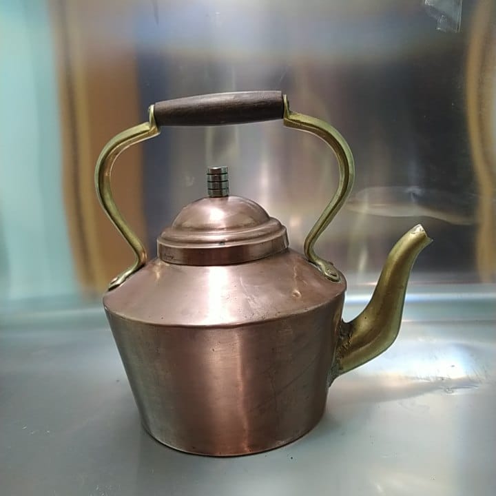Antigua Tetera de cobre y bronce unica